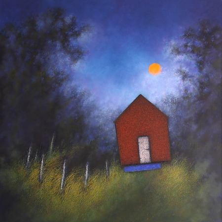 Moonlight Flat - painted by Alan Moloney - 102cm x 102cm . Oil on Canvas